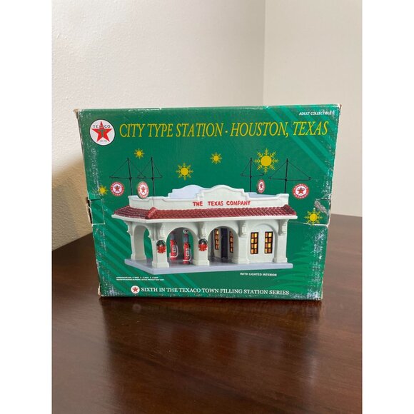 Vintage TEXACO Company Christmas Village Gas Station - Picture 7 of 11